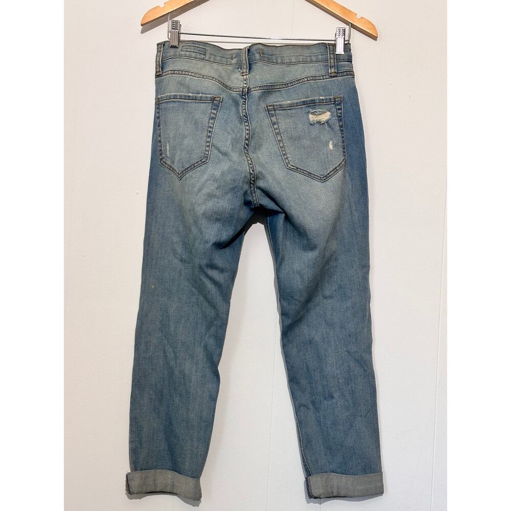 Eunina Distressed Acid Wash Boyfriend Jeans Size 7 - Picture 5 of 5